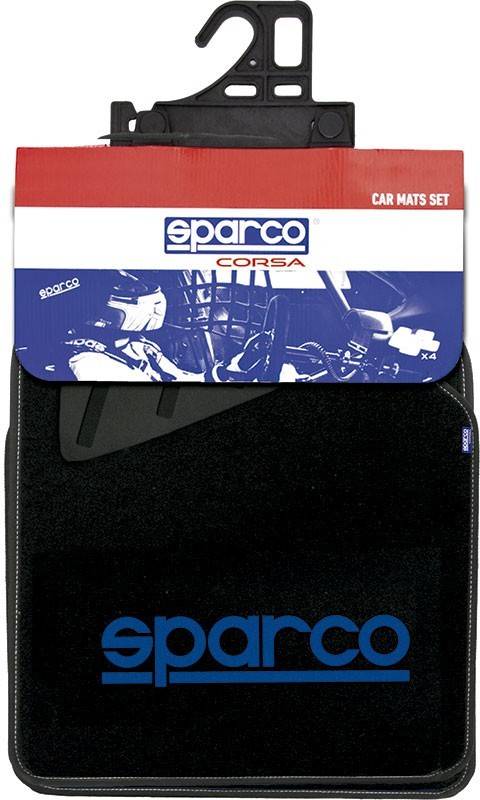 Juego De 4 alfombras sparco corsa azul alcatifa 64 x 47 1 cm spc1901 moqueta color negro con