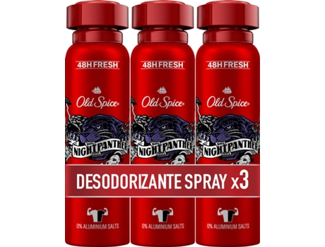 Pack Desodorizante Spray OLD SPICE Night Panther (3 x 150 ml)