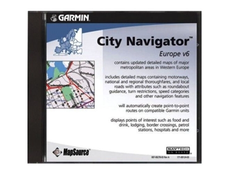 Hoja de ruta GARMIN City Navigator Eourope NT