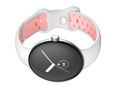 Correa Google Pixel Watch silicona Bicolor Flexible Blanco y Rosa AVIZAR