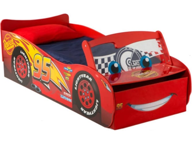 Cama Worlds Apart 452caa hellohome disney cars mcqueen infantil de iluminación madera rojo