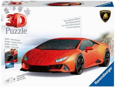 Puzle 3d Lamborghini evo puzzle ravensburger iberica lamborguini huracan edad 14 anos 108