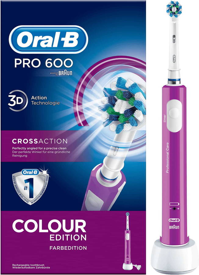 Cepillo De Dientes Eléctrico ORAL-B PRO 600 Morado