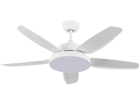 Ventilador De Techo 7h dayron 26065 131 cm 62 w blanco luz 5 aspas 62w 6 velocidades nevada led silencioso