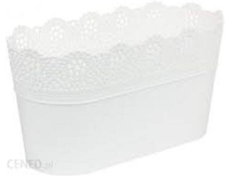 Maceta PROSPERPLAST Lace (Blanco - 28.5 x 13.5 x 15.5 cm)