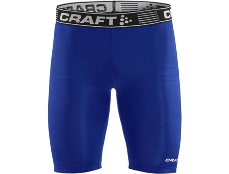 Pantalones Ajustados para Hombre CRAFT Malla Corta Pro Control Compresión Azul para Fútbol (XS)