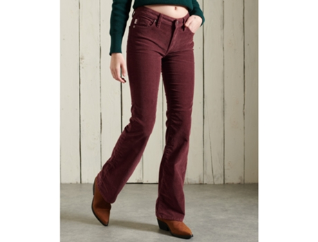 Pantalones Vaqueros SUPERDRY Mujer (30x31 - Marrón)