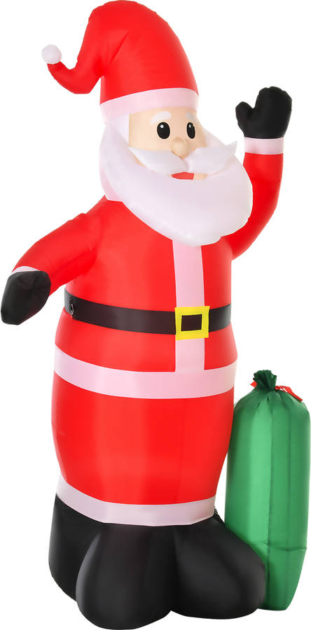 Papá Noel Hinchable HOMCOM 844-165 (Rojo - 150x60x240cm)