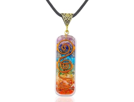 7 Collar de chakra Collar de cristal colgante hecho a mano espiritual con cordón ajustable para hombres auspicioso