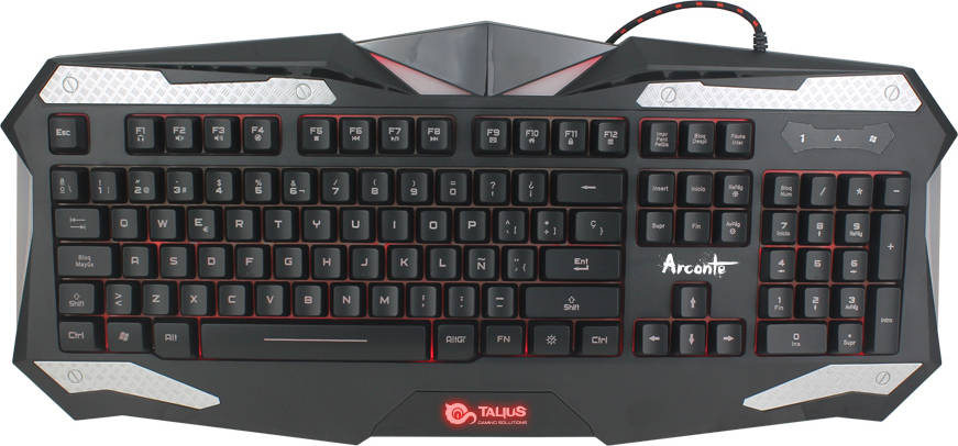 Teclado Gaming TALIUS Arconte (Membrana - Español - Negro)