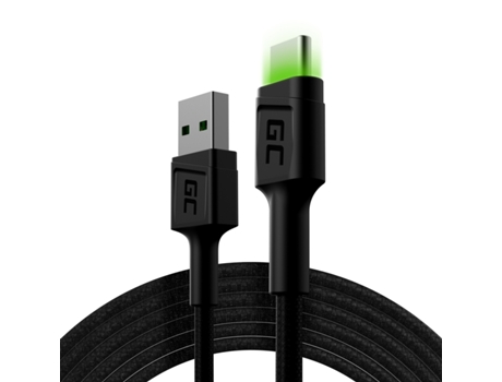 Cable Usb-C GREEN CELL Negro