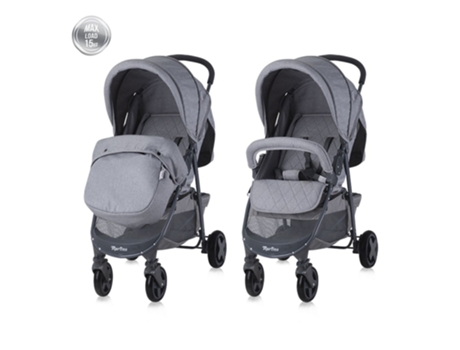 Silla de paseo ligera MARTINA con cubrepiés de LORELLI cool grey