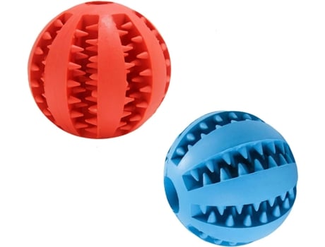 Pelota de juguete para perros, 2 pelotas de caramelo de goma no tóxicas, pelota de perro para limpiar los dientes y juegos de cachorros, juegos de ...