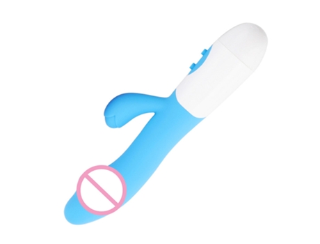 Vibrador de masaje recargable de doble cabeza para mujer (azul) VEANXIN