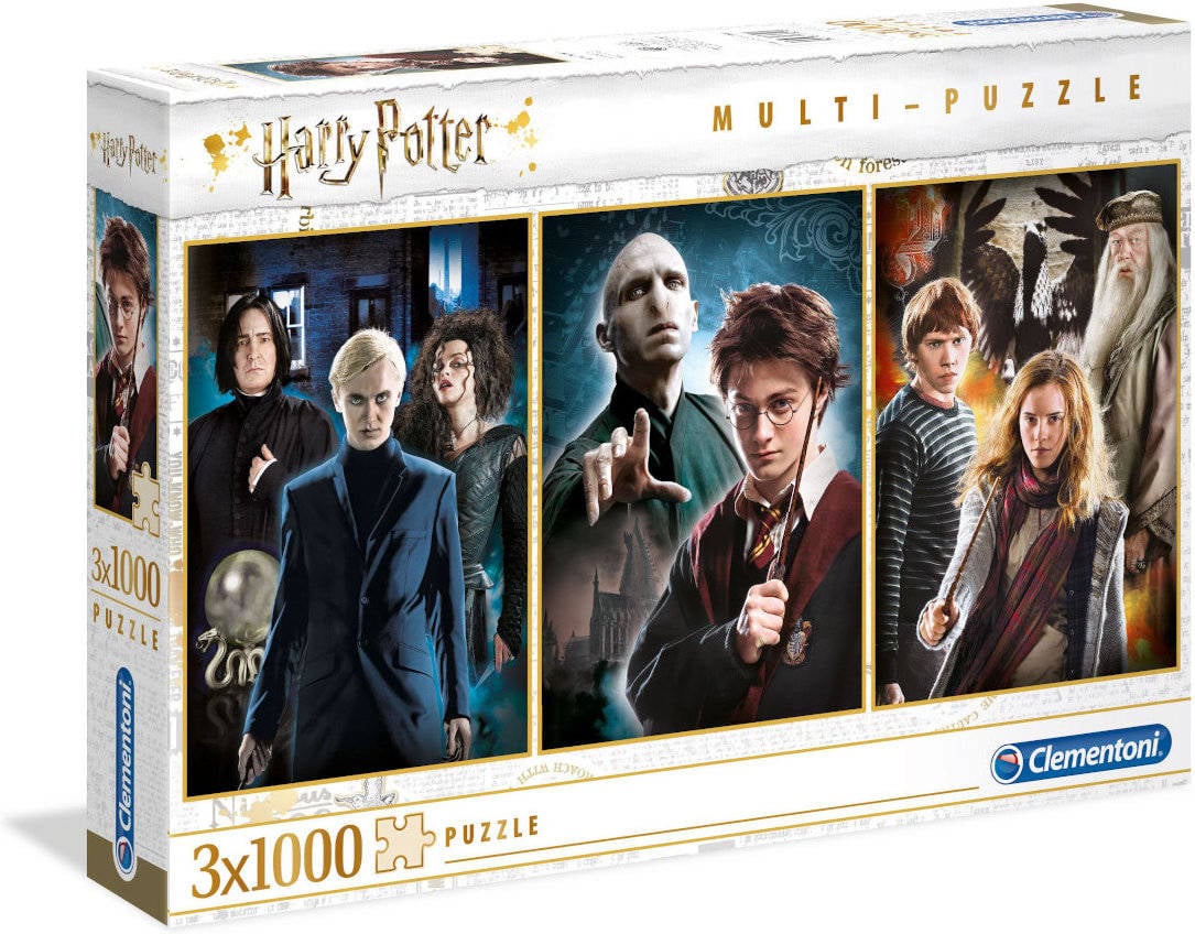 Set 3 Puzzles clementoni harry potter edad 6 años x 1000 piezas