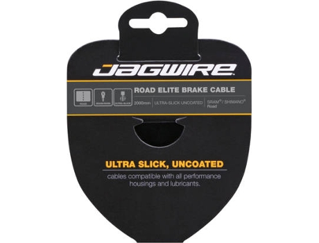 Cable de Freno JAGWIRE Road Brake Cable-Elite Stainless-1.5X2750Mm-Sram/Shimano (Negro, Amarillo - TU)