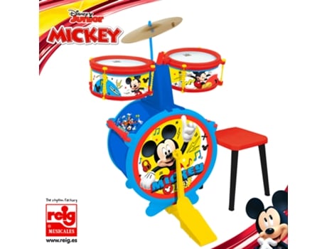 Juguete Musical Reig batería y taburete mickey edad 3 años claudio instrumento 5561