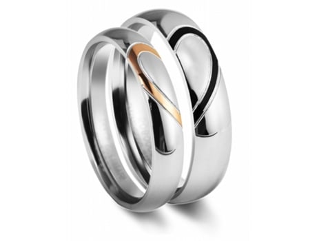 AKZENT Anillo de acero Inoxidable para hombre, San Valentín, compromiso, amistad– Tam.58 – 0008