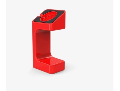 Cargador de Smartwatch SLOWMOOSE Reloj cargador de sobremesa con lujoso diseño Soporte para cables (Rojo)