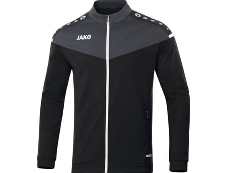 Chaqueta para Niños JAKO Polyester Champ 2.0 (Negro y Gris Antracita - 7/8 Años )