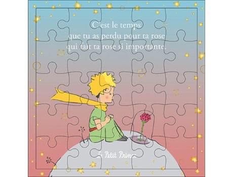 Tarjeta puzzle rosa KIUB Le Petit Prince