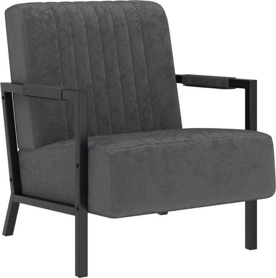 Sillón VIDAXL (Gris - Terciopelo - 66 x 84 x 84 cm)