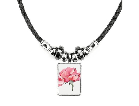 Collar de flores de clavel de acuarela