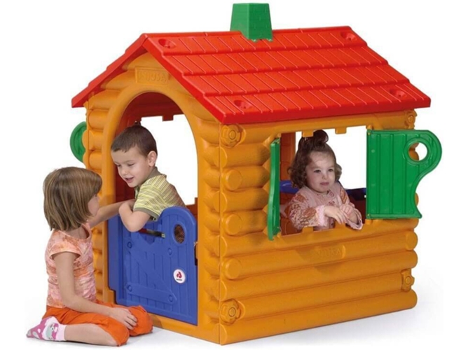 Casa De Troncos the injusa 93 x 121 126 cm juguete multicolor recomendada niños +2 años con 1 puerta 3