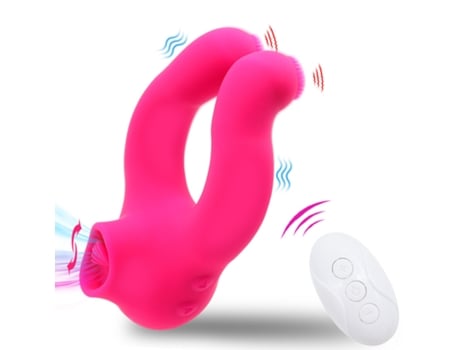 Vibrador para lamer la lengua con control remoto inalámbrico para adultos (rosa) VEANXIN