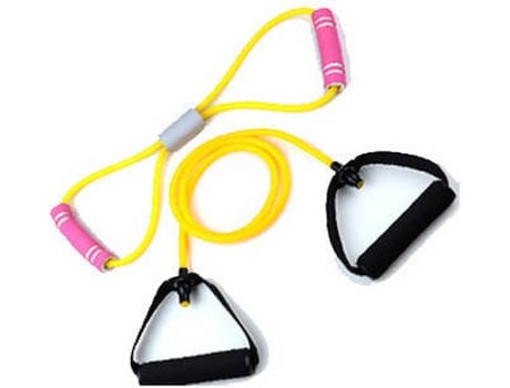 Accesorio de Entrenamiento para Fitness ATRUMS Figura “8” cuerda elástica + cuerda elástica trasera TLS-001-B Amarillo