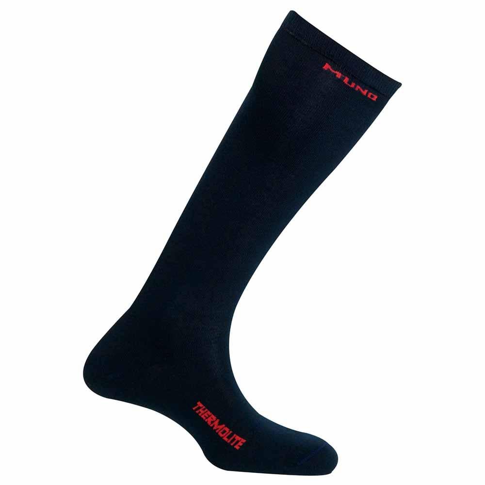 Mund Socks De esquí con fibra thermolite® sin costuras navy eu 4245 calcetines para hombre skiing 42 45