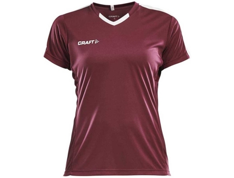 Camiseta de Mujer para Fútbol CRAFT Progress Contrast Rojo Blanco (S)