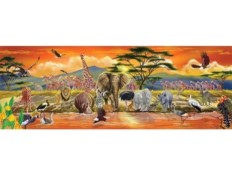 Puzzle MELISSA & DOUG (Cartón - Naranja - 127 x 46 cm)