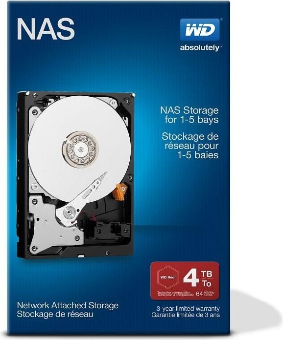 Disco HDD Interno WESTERN DIGITAL Red Network (4 TB - SATA - 5400 RPM)