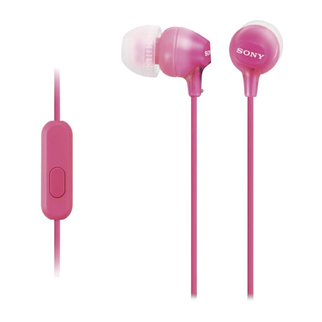 Auriculares con Cable SONY Mdr-Ex15App (In Ear - Micrófono - Rosa)