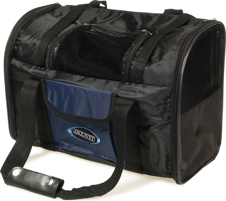 Transportín para Perros ARQUIVET Plegable (Negro - 44x30x21 cm - Porte Pequeño)