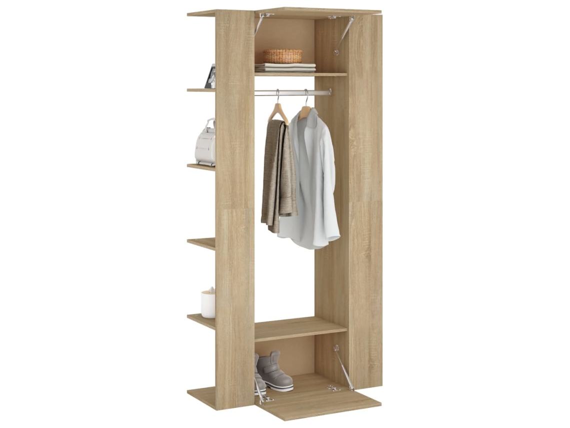 Mueble Recibidor Madera Contrachapada Pasillo Armario Pared