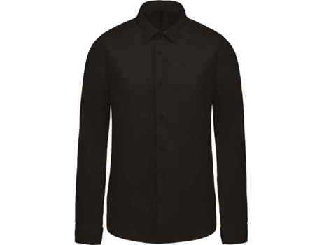 Camisa KARIBAN Algodón Hombre (S - Negro)