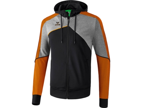 Chaqueta con Capucha ERIMA Premium One 2.0 (Negro, Gris y Naranja - XXXL)