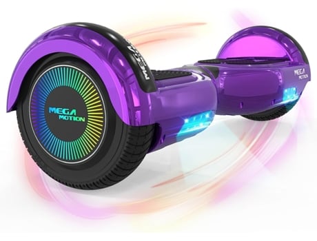 Hoverboard MEGA MOTION 6.5'' Bluetooth y LED Lights A03 Púrpura