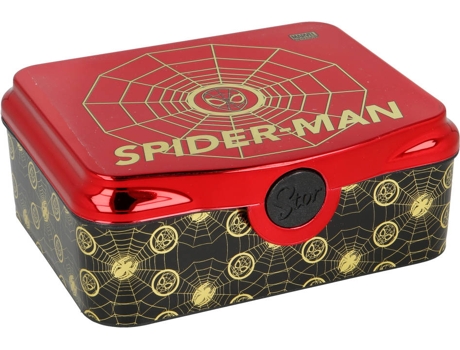 Stor Sandwichera Deco spiderman golden webs fashion lonchera rojo 6 x 15 12