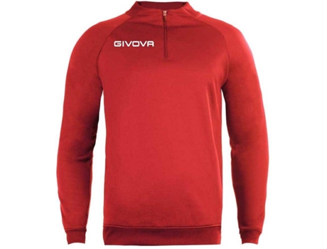 Suéter para Hombre GIVOVA Meio Fecho 500 Rojo para Corrida (S)