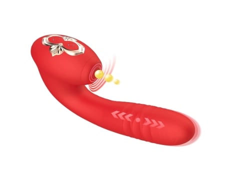 Potente Vibrador Varita Eléctrica Masajeador para Mujer Impermeable Silencioso Inalámbrico Rojo BISBISOOUS