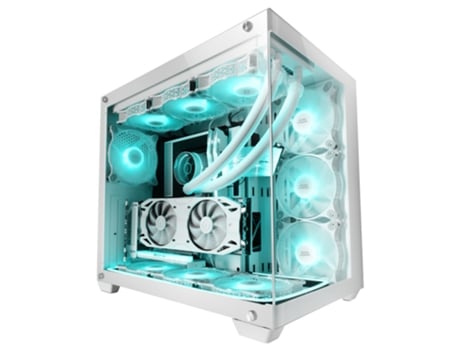 Mars Gaming - MC-X7 Blanco Caja PC Gaming ATX Frontal ARGB Ventilador 12cm  RGB Ventana Lateral