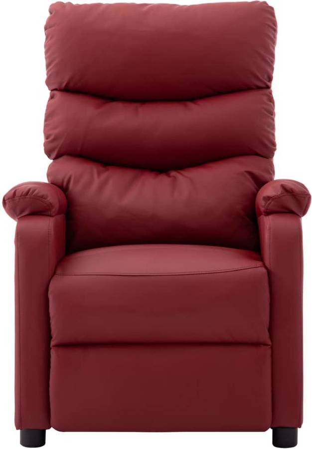 De Masaje Reclinable vidaxl piel rojo tinto 72x98x98cm 84