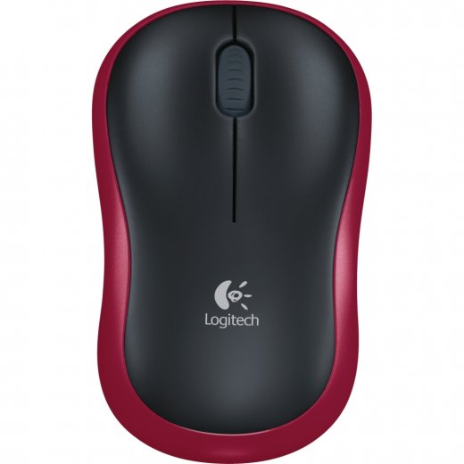 Ratón LOGITECH M185 (Inalámbrico - Casual - 1000 dpi - Rojo)