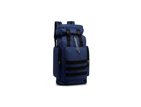 Mochila para viajes montañismo escalada camping trekking 60+10L litros macuto impermeable plegable Azul. HUAXIN