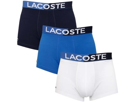 Conjunto de Bóxeres de Hombre LACOSTE Tribunais Azul - 3pcs (M)