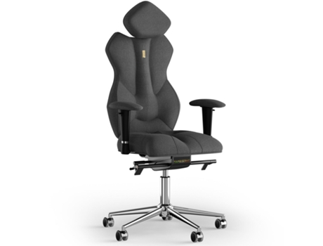 Silla de Escritorio Ergonomica KULIK SYSTEM Tejido Real (Azur - Gris -130x50x50cm)