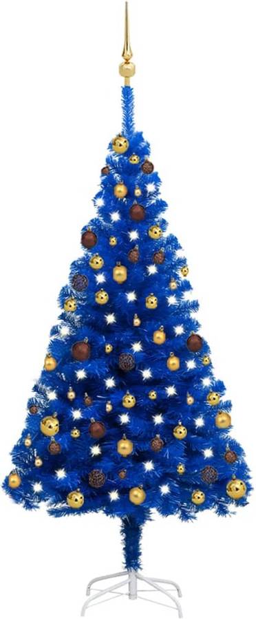 Árbol de Navidad VIDAXL con Luzes LED y Bolas (Azul - 75x15 cm)